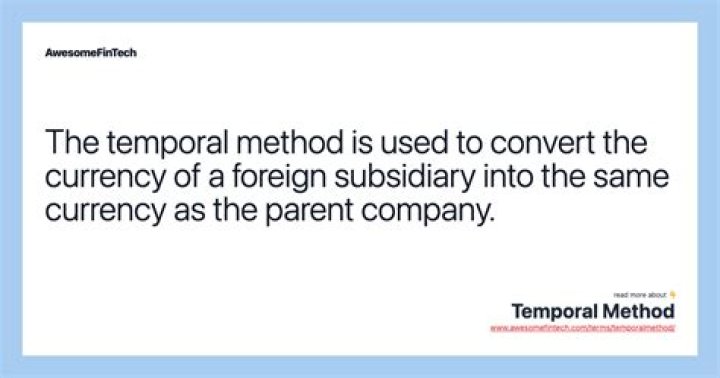 What is the temporal method