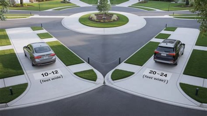 What is the typical width of a driveway