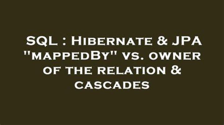 What is the use of mappedBy