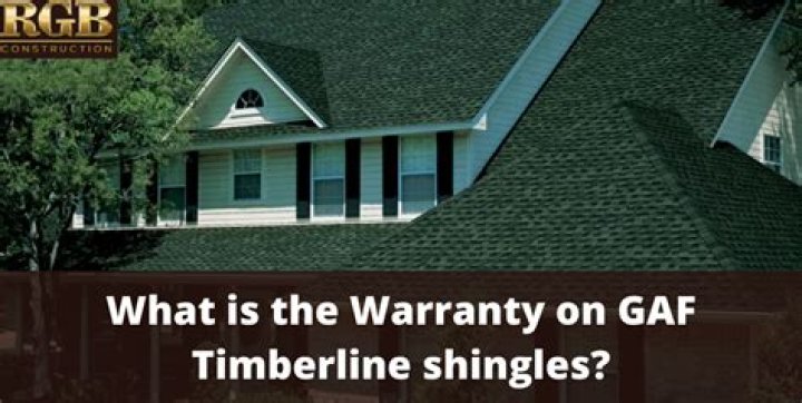 What is the warranty on GAF Timberline shingles
