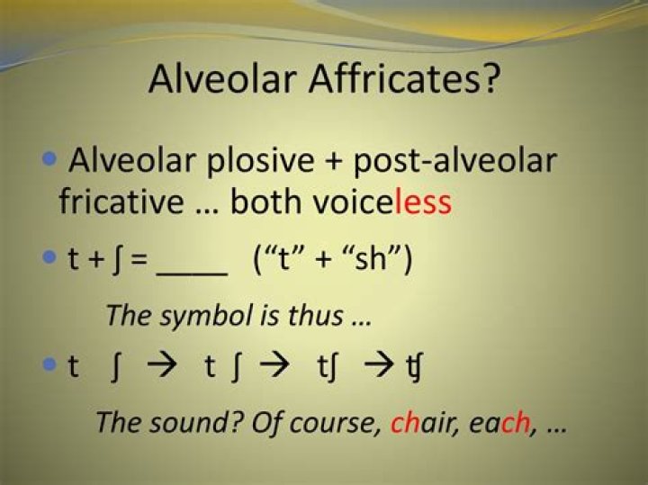 What letters are affricate