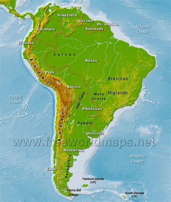 What mountain ranges are found in Latin America