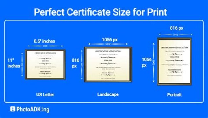 What size is a certificate frame