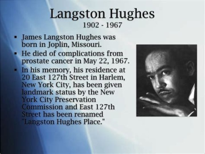 When did Langston Hughes moved to New York