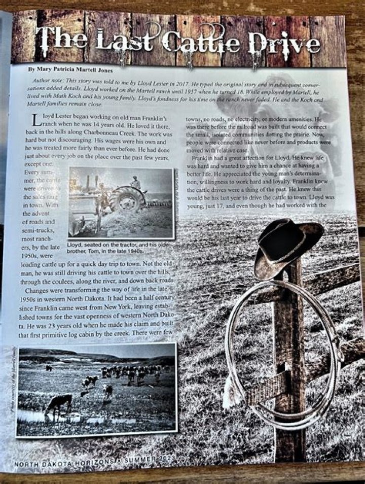 When was last cattle drive