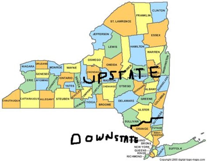 Where does Upstate NY start