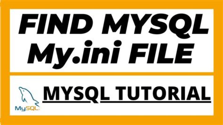 Where is my MySQL ini file
