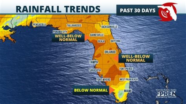 Where is the driest place in Florida