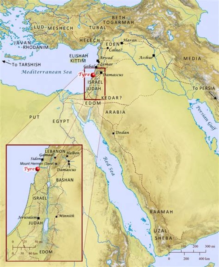 Where is TYRE mentioned in the Bible