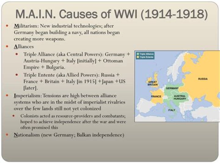 Which nations were affected by militarism in ww1