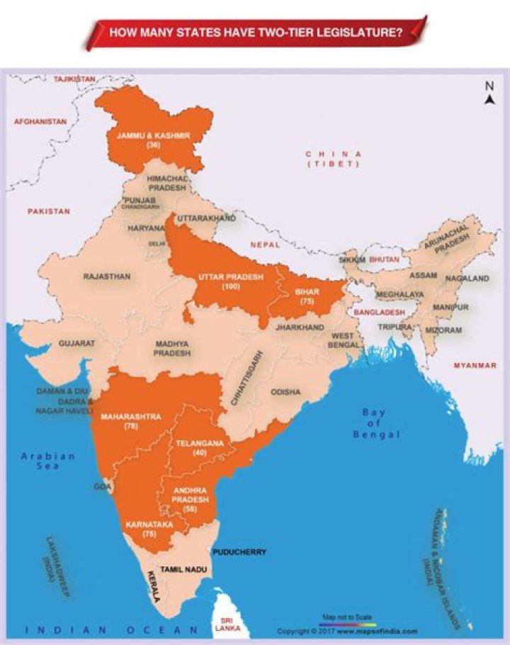 Which states have bicameral legislature in India