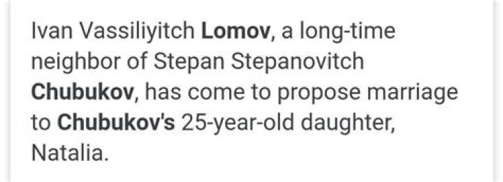 Who are lomov and Chubukov