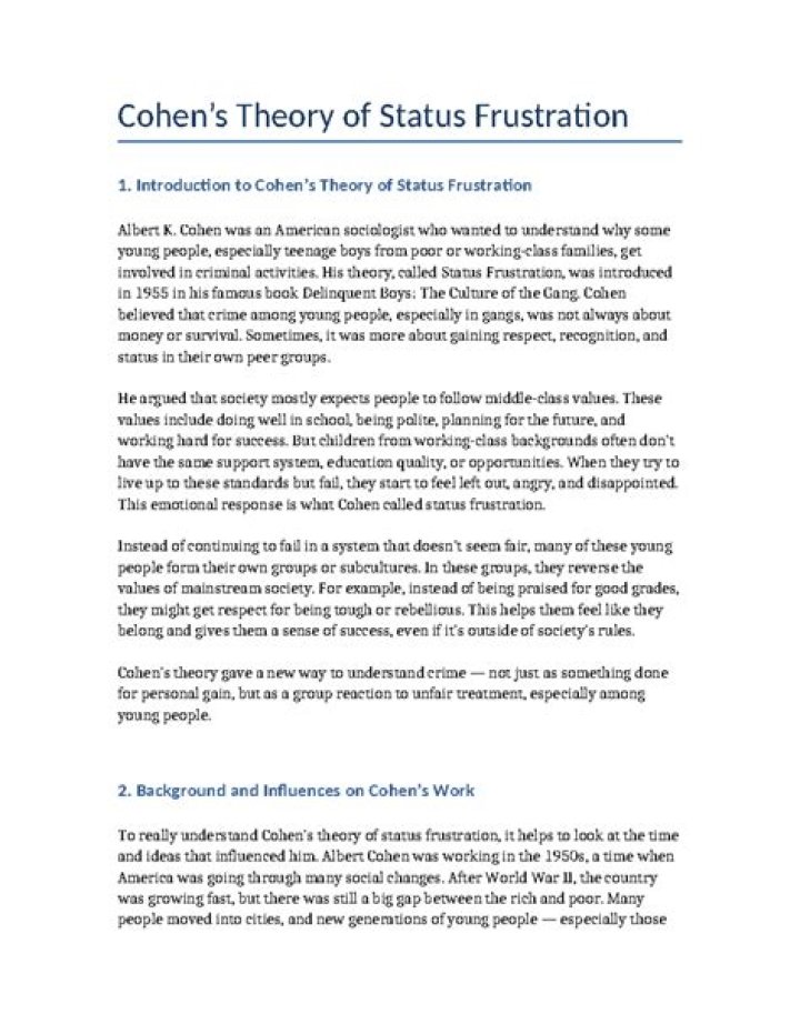 Who did status frustration