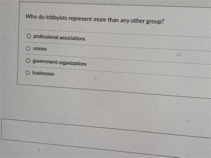 Who do lobbyists represent