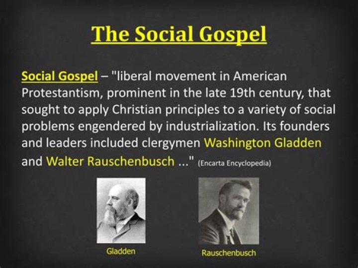 Who led the Social Gospel movement
