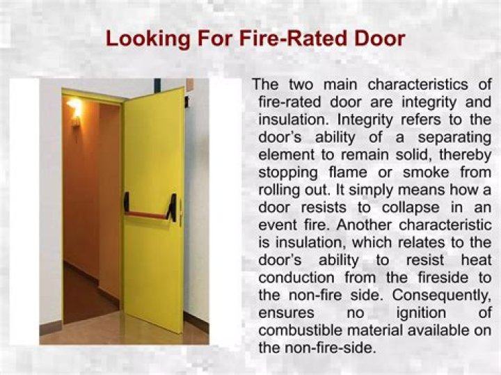 Why do you need a fire rated door
