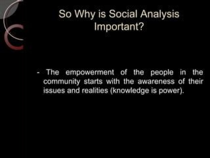 Why is Social Analysis important