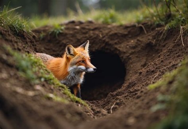 Why would a fox dig a hole